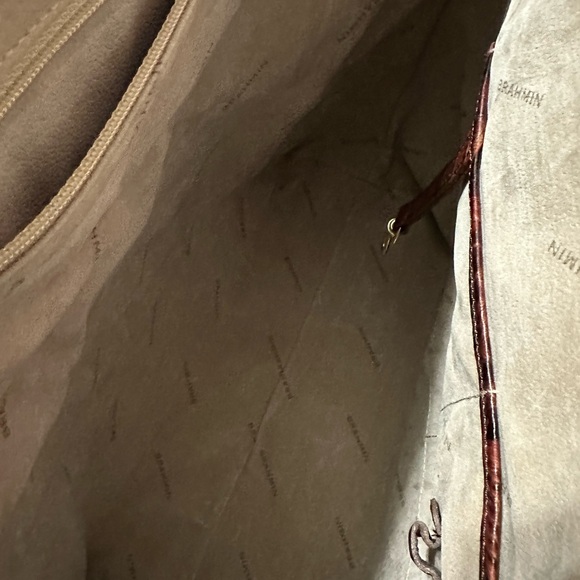 BRAHMIN Large Duxbury Crocodile-Embossed Dome Satchel NWT - Picture 7 of 9